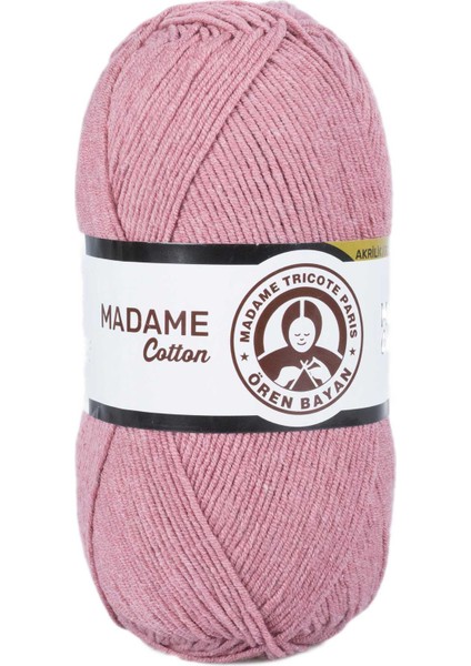 1 Adet Madame Cotton El Örgü Ipi Yünü 100 gr 024 Gül Kurusu