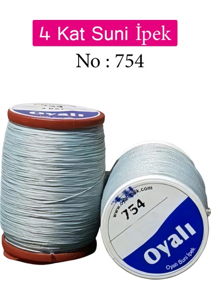 4 Kat Suni İpek İplik Iğne Oyası Boncuk İpi Tığ Oyası NO:754