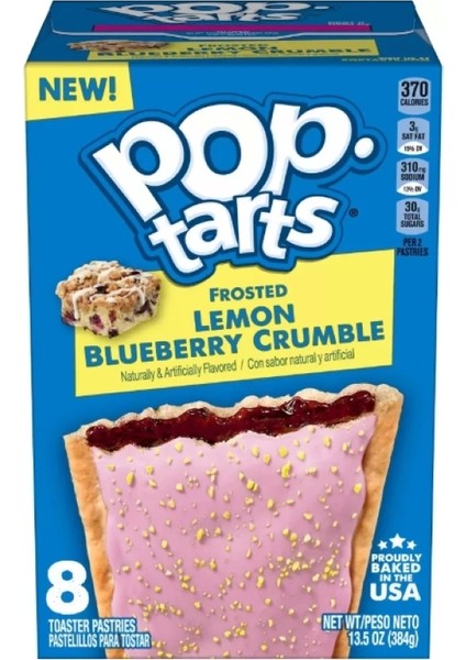 Frosted Lemon Blueberry Crumble 8 Toaster Pastrıes 384 gr