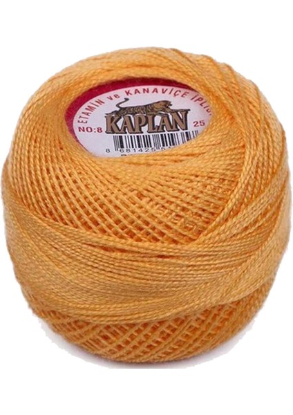 3 Adet Kaplan Etamin ve Kanaviçe İpi 8 No Kod/renk: 444 - 316 - 498 - Ryl