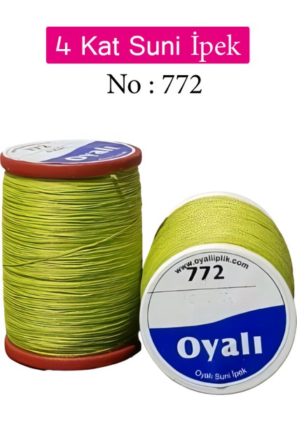 4 Kat Suni İpek İplik Iğne Oyası Boncuk İpi Tığ Oyası NO:772