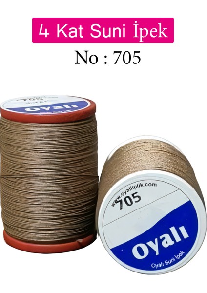 Oyalı 4 Kat Suni Ipek Iplik Iğne Oyası Boncuk Ipi Tığ Oyası NO:705