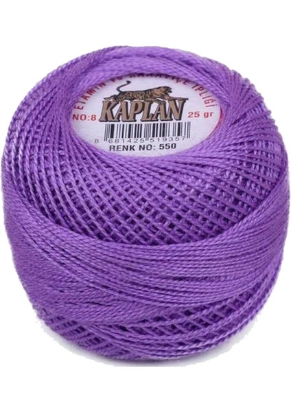 3 Adet Kaplan Etamin ve Kanaviçe Ipi 8 No Kod/renk: 742 - 666 - 550 - Ryl