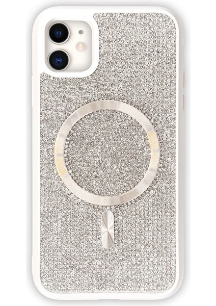 Apple iPhone 11 Taşlı Magsafe Kılıf Mtl Aksesuar
