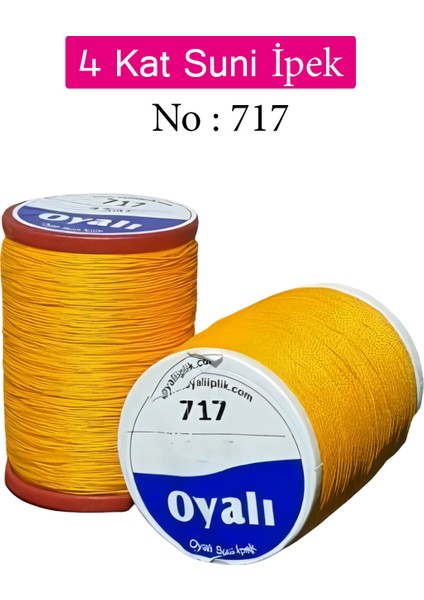 Oyalı 4 Kat Suni Ipek Iplik Iğne Oyası Boncuk Ipi Tığ Oyası NO:717
