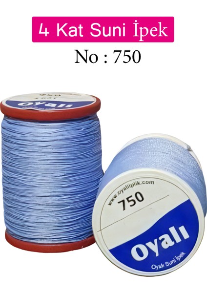 4 Kat Suni İpek İplik Iğne Oyası Boncuk İpi Tığ Oyası NO:750