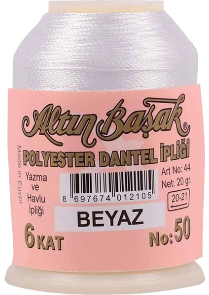 3 Adet Altınbaşak Oya ve Dantel Ipi 20 gr - Royaleks - No: Beyaz - 520 - 123