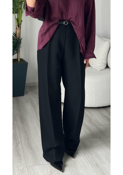 Siyah Premium Palazzo Pantolon