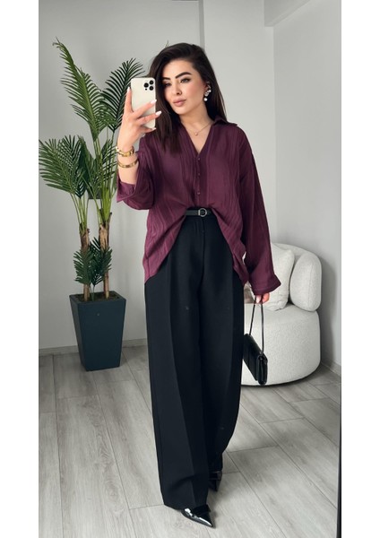 Siyah Premium Palazzo Pantolon