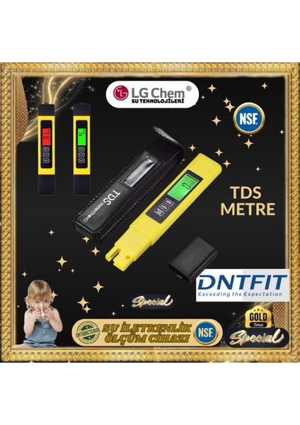 Ligth Gastro Dnt Fıttıngs Tds Metre. Su Ietkenlik Ölçüm Cihazı. Su Arıtma Cihazları Için fiyatları
