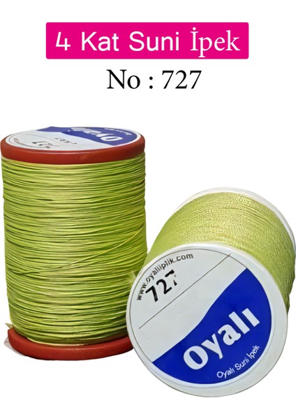 Oyalı 4 Kat Suni Ipek Iplik Iğne Oyası Boncuk Ipi Tığ Oyası NO:727