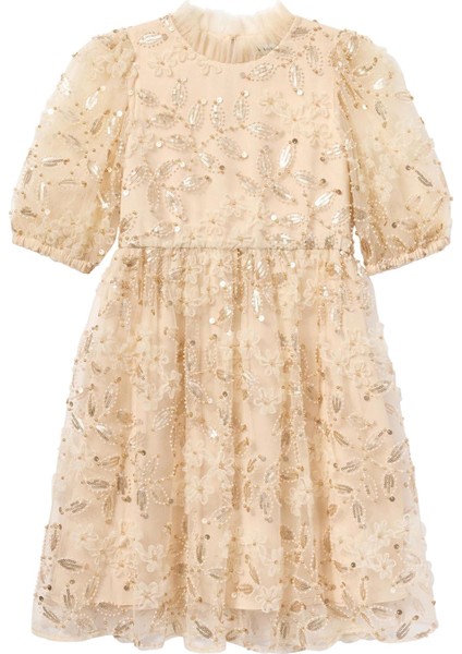 Çocuklar Için Payetli Tül Elbise