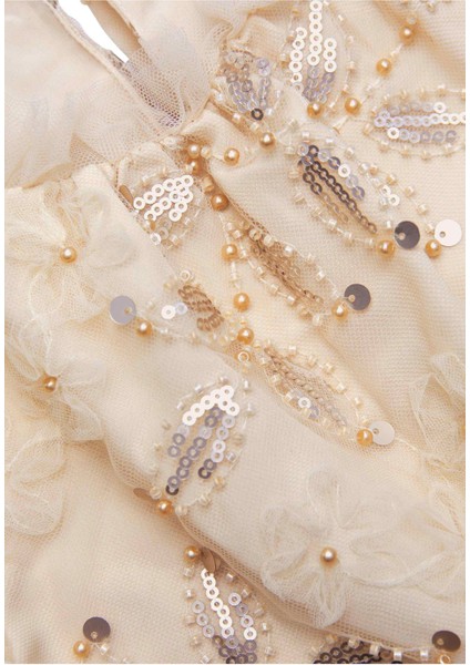 Çocuklar Için Payetli Tül Elbise modelleri