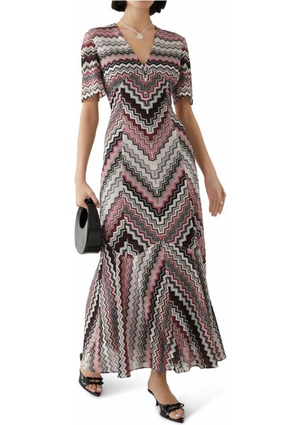 Zigzag Lurex Elbise - Şıklığın Adresi fiyatları