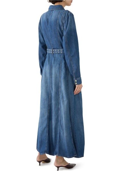 Şık Denim Maxi Elbise modelleri