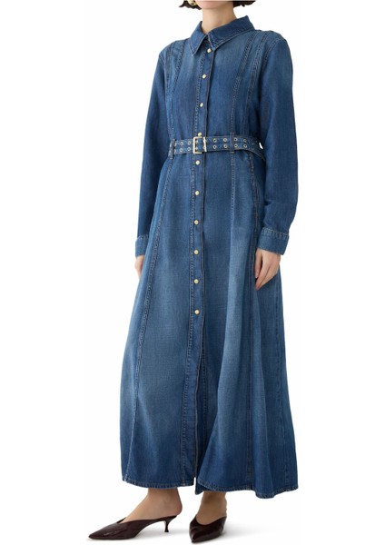 Şık Denim Maxi Elbise indirimleri