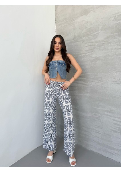 Keten Karışımlı Bol Kesim Pantolon YENİKET-333 modelleri