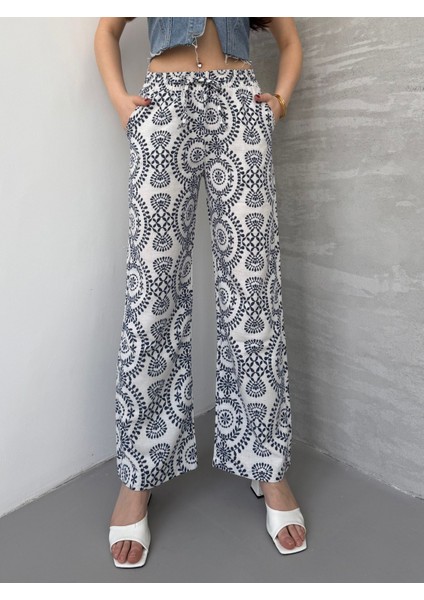 Keten Karışımlı Bol Kesim Pantolon YENİKET-333 fırsatları