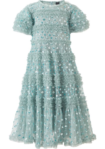 Çocuklar Için Işıltılı Vivyan Elbise