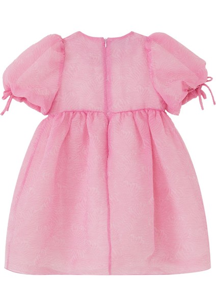 Çocuklar Için Puff Kollu Doku Detaylı Organze Elbise fiyatları