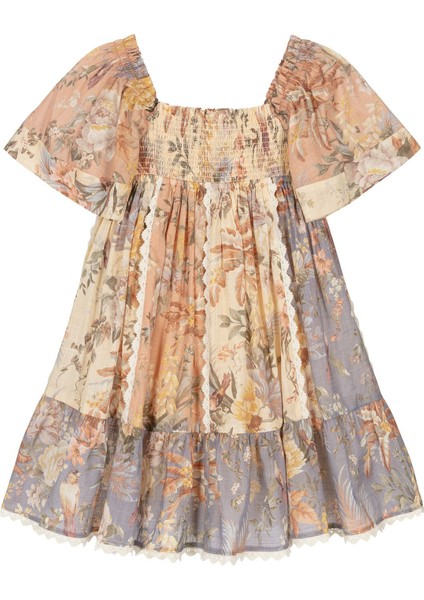 Çocuklar Için Çok Renkli Büzgülü Elbise fiyatları