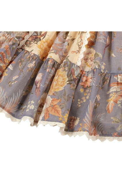 Çocuklar Için Çok Renkli Büzgülü Elbise modelleri