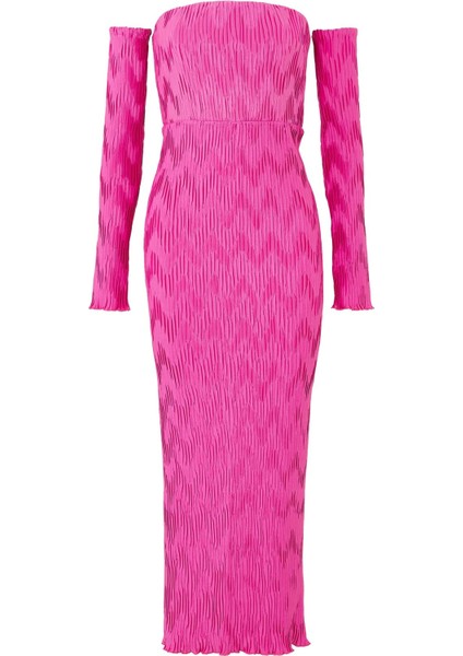 Şık Dökümlü Midi Elbise - L’idee