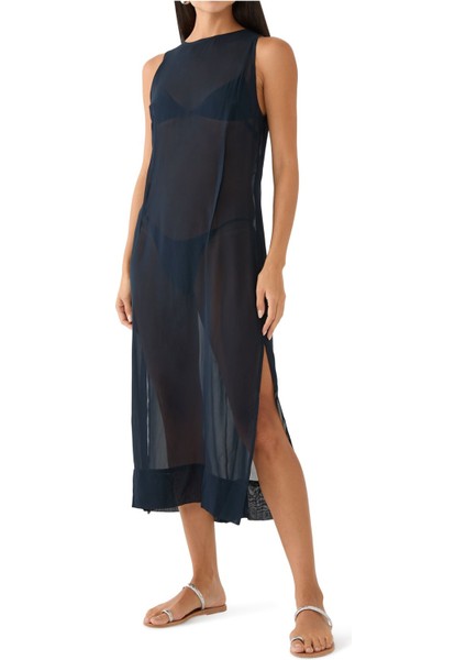 Barbara Midi Elbise - Şık ve Minimalist Tasarım