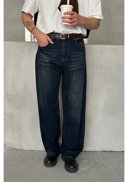 Erkek Ekstra Baggy Jean Pantolon