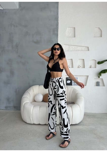 Keten Karışımlı Bol Kesim Pantolon YENİKET-333 fiyatları