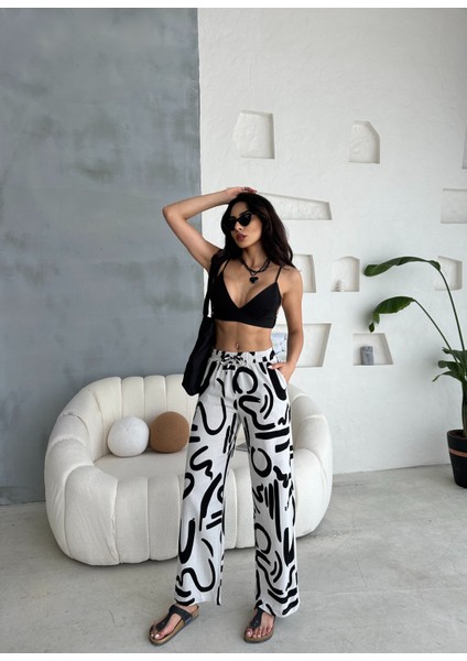 Keten Karışımlı Bol Kesim Pantolon YENİKET-333 modelleri