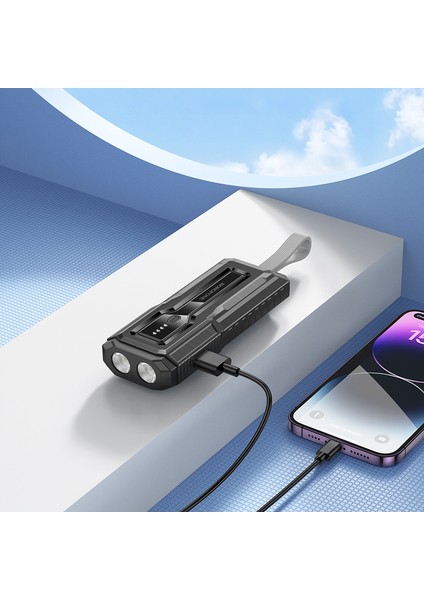 10000MAH PD20W 22.5W Qc3.0 37 Wh Dahili Fener Güç Bankası Powerbank iPhone ile Uyumlu Şarj Seviyesi LED Gösterli Kompak ve Modern Tasarım BJ54 indirimleri
