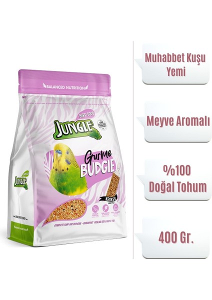 Gurme Muhabbet Kuşu Yemi 400 Gr. *kraker Hediyelli