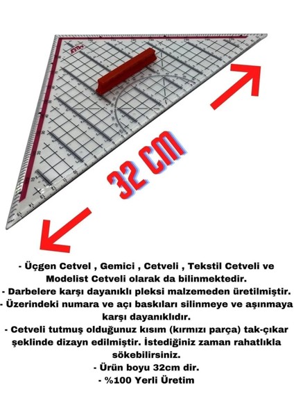 Geoderik Cetvel ve 3'lü Pistole Cetvel Seti