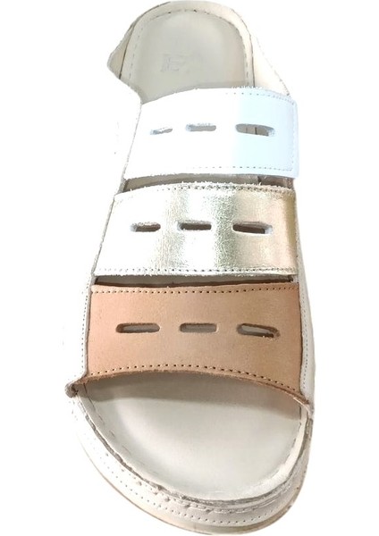 M-20 Kadın Deri Comfort Terlik Bej modelleri