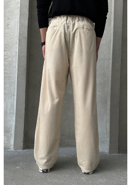 Erkek Pileli Baggy Kalıp Kadife Pantolon indirimleri