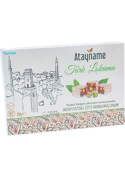 Antep Fıstıklı Çifte Kavrulmuş Lokum 300 G