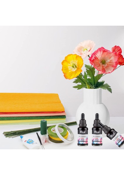 Alkol Bazlı Mürekkep (Alcohol Ink) – 30 Ml, Krapon Çiçek Yapım, Dıy Mürekkebi, Kahverengi