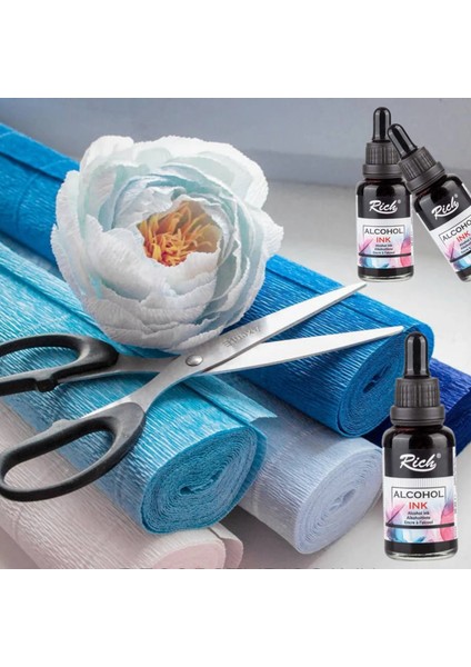 Alkol Bazlı Mürekkep (Alcohol Ink) – 30 Ml, Krapon Çiçek Yapım, Dıy Mürekkebi, Bayrak Kırmızı