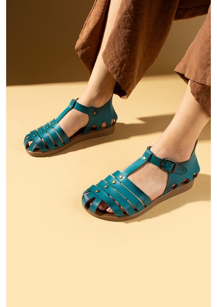 4 Biyeli Tokalı Rahat Taban Kadın Sandalet 51-171-25 fiyatları