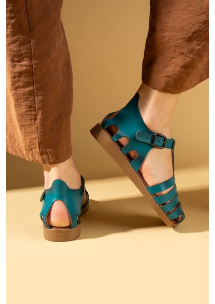 4 Biyeli Tokalı Rahat Taban Kadın Sandalet 51-171-25 modelleri