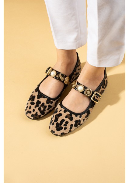 Incili Tokalı Rahat Taban Kadın Babet 57-40-25SÜET fiyatları