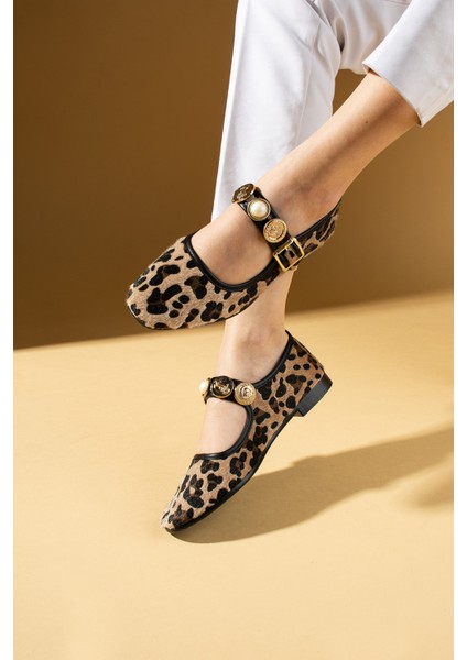 Incili Tokalı Rahat Taban Kadın Babet 57-40-25SÜET modelleri