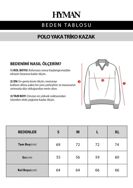 Erkek Polo Yaka Fitilli Oversize Triko Kazak