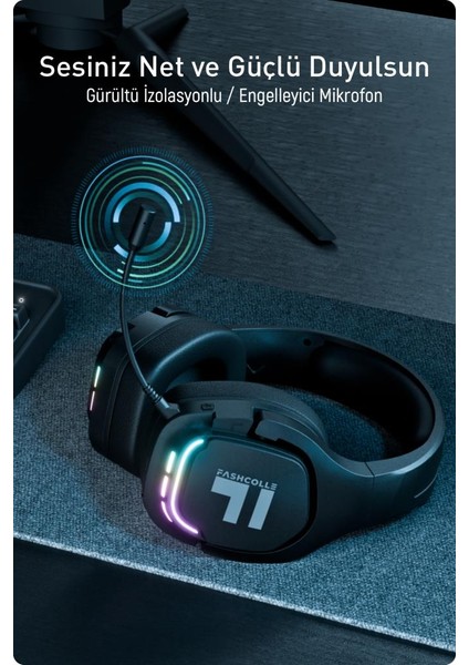 G900 7.1 Sanal Ses Kablolu Oyuncu Kulaklığı Mikrofonlu Gürültü Önleyici Siyah fırsatları