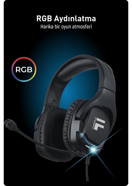 G900 7.1 Sanal Ses Kablolu Oyuncu Kulaklığı Mikrofonlu Gürültü Önleyici Siyah indirimleri