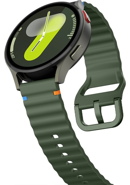 Huawei Watch Gt5 Pro 46MM Ile Uyumlu Dalga Desenli Tokalı Yumusaş Soft Silikon Kordon