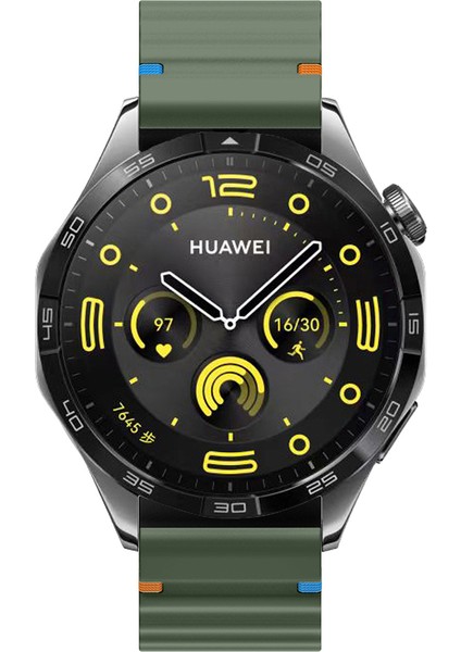 Huawei Watch Gt5 Pro 46MM Ile Uyumlu Dalga Desenli Tokalı Yumusaş Soft Silikon Kordon