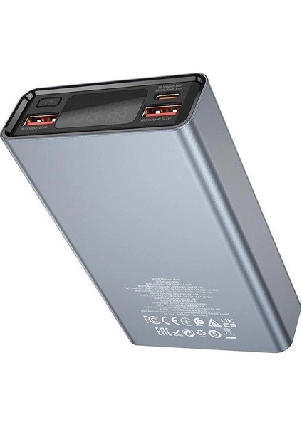 15000MAH 65W Usb-C Input ve Output Digital Ekranlı Güç Bankası Powerbank iPhone ile Uyumlu Şarj Seviyesi LED Gösterli Kompak ve Modern Tasarım BJ40