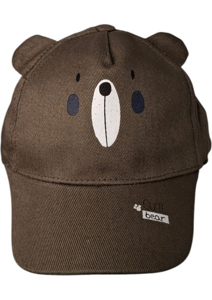Spteks Kitti 1-3 Yaş Erkek Bebe Çocuk Haki Renk Baskı Figürlü Ayıcık Kulaklı Yazlık Şapka fiyatları